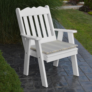 A & L Furniture Recycled Plastic Poly Royal English Chair Outdoor Chairs Aruba Blue