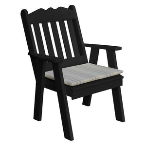A & L Furniture Recycled Plastic Poly Royal English Chair Outdoor Chairs Black