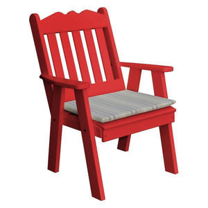 A & L Furniture Recycled Plastic Poly Royal English Chair Outdoor Chairs Bright Red