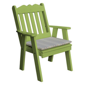 A & L Furniture Recycled Plastic Poly Royal English Chair Outdoor Chairs Tropical Lime