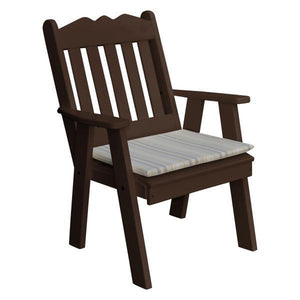 A & L Furniture Recycled Plastic Poly Royal English Chair Outdoor Chairs Tudor Brown