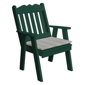 A & L Furniture Recycled Plastic Poly Royal English Chair Outdoor Chairs Turf Green