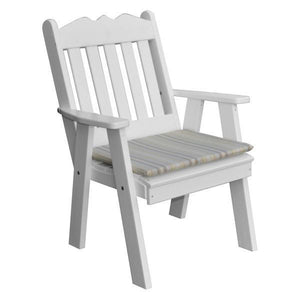 A & L Furniture Recycled Plastic Poly Royal English Chair Outdoor Chairs White