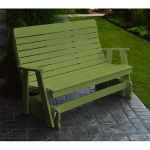 A & L Furniture Recycled Plastic Poly Winston Glider Glider 4ft / Tropical Lime