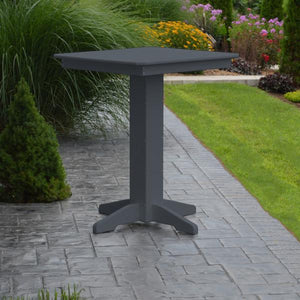 A & L Furniture Recycled Plastic Square Bar Table Bar Table 33" / Aruba Blue / No