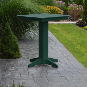 A & L Furniture Recycled Plastic Square Bar Table Bar Table 33" / Aruba Blue / No