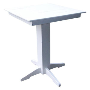 A & L Furniture Recycled Plastic Square Bar Table Bar Table 33" / Aruba Blue / No