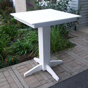 A & L Furniture Recycled Plastic Square Bar Table Bar Table 33" / Aruba Blue / No