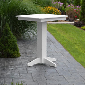 A & L Furniture Recycled Plastic Square Bar Table Bar Table 33" / Aruba Blue / No