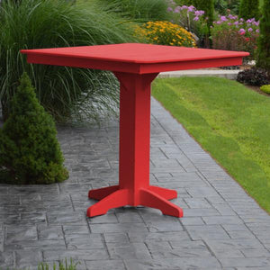 A & L Furniture Recycled Plastic Square Bar Table Bar Table 33" / Aruba Blue / No