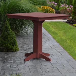 A & L Furniture Recycled Plastic Square Bar Table Bar Table 33" / Aruba Blue / No