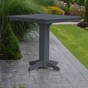 A & L Furniture Recycled Plastic Square Bar Table Bar Table 33" / Aruba Blue / No