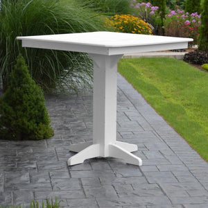 A & L Furniture Recycled Plastic Square Bar Table Bar Table 33" / Aruba Blue / No