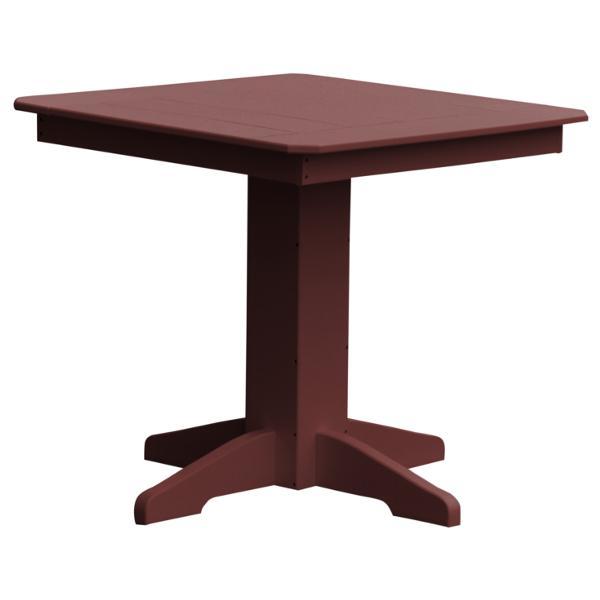 A &amp; L Furniture Recycled Plastic Square Dining Table Table 33&quot; / Cherrywood
