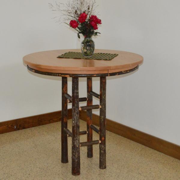 A &amp; L Furniture Round Hickory Bar Table Table 33&quot; / Natural