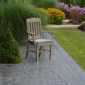 A & L Furniture Royal Dining Chair w/ Arms Outdoor Chairs Aruba Blue