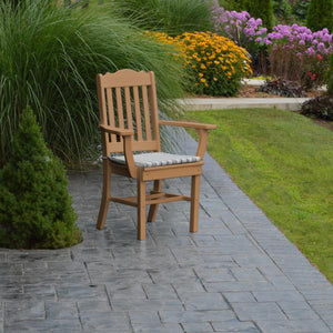 A & L Furniture Royal Dining Chair w/ Arms Outdoor Chairs Aruba Blue