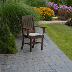 A & L Furniture Royal Dining Chair w/ Arms Outdoor Chairs Aruba Blue