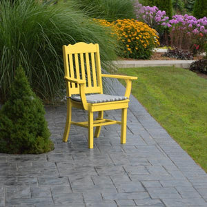 A & L Furniture Royal Dining Chair w/ Arms Outdoor Chairs Aruba Blue