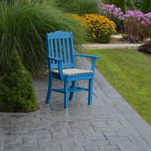 A & L Furniture Royal Dining Chair w/ Arms Outdoor Chairs Aruba Blue
