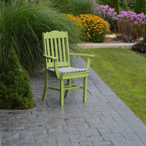 A & L Furniture Royal Dining Chair w/ Arms Outdoor Chairs Aruba Blue