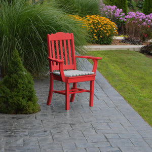 A & L Furniture Royal Dining Chair w/ Arms Outdoor Chairs Aruba Blue