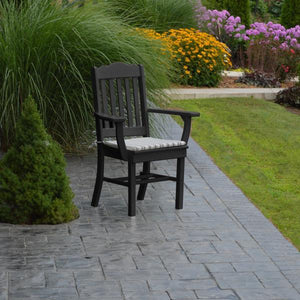 A & L Furniture Royal Dining Chair w/ Arms Outdoor Chairs Aruba Blue