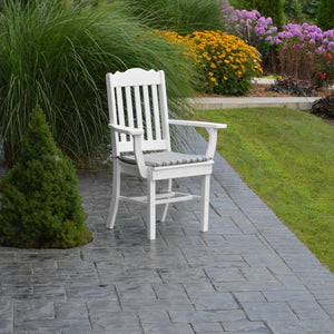 A & L Furniture Royal Dining Chair w/ Arms Outdoor Chairs Aruba Blue