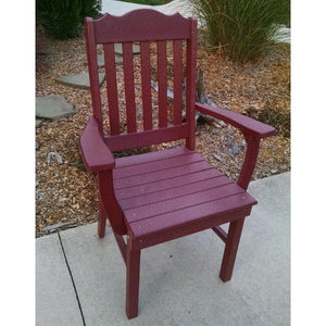 A & L Furniture Royal Dining Chair w/ Arms Outdoor Chairs Aruba Blue