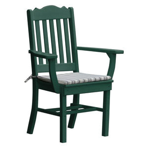 A & L Furniture Royal Dining Chair w/ Arms Outdoor Chairs Turf Green