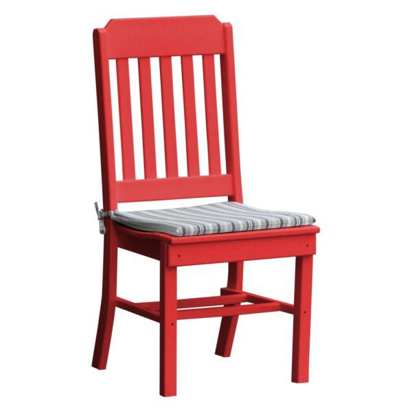 A &amp; L Furniture Traditional Dining Chair Outdoor Chairs Bright Red