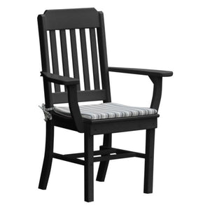 A & L Furniture Traditional Dining Chair w/ Arms Outdoor Chairs Aruba Blue