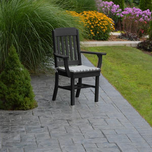 A & L Furniture Traditional Dining Chair w/ Arms Outdoor Chairs Aruba Blue