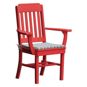 A & L Furniture Traditional Dining Chair w/ Arms Outdoor Chairs Aruba Blue