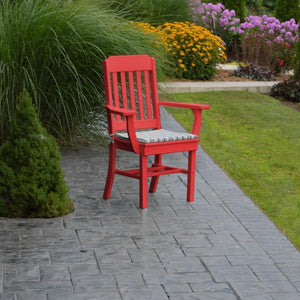 A & L Furniture Traditional Dining Chair w/ Arms Outdoor Chairs Aruba Blue