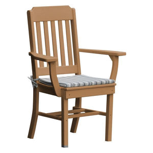 A & L Furniture Traditional Dining Chair w/ Arms Outdoor Chairs Aruba Blue