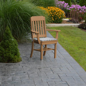 A & L Furniture Traditional Dining Chair w/ Arms Outdoor Chairs Aruba Blue