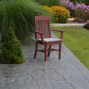 A & L Furniture Traditional Dining Chair w/ Arms Outdoor Chairs Aruba Blue