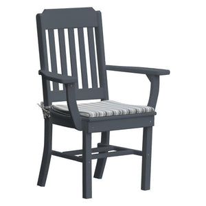 A & L Furniture Traditional Dining Chair w/ Arms Outdoor Chairs Aruba Blue