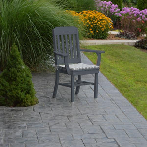 A & L Furniture Traditional Dining Chair w/ Arms Outdoor Chairs Aruba Blue