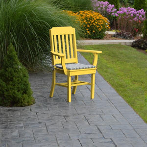 A & L Furniture Traditional Dining Chair w/ Arms Outdoor Chairs Aruba Blue