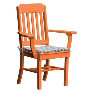A & L Furniture Traditional Dining Chair w/ Arms Outdoor Chairs Aruba Blue