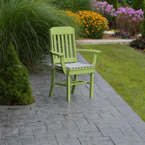 A & L Furniture Traditional Dining Chair w/ Arms Outdoor Chairs Aruba Blue