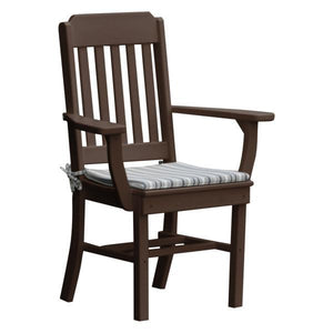 A & L Furniture Traditional Dining Chair w/ Arms Outdoor Chairs Aruba Blue