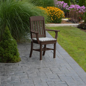 A & L Furniture Traditional Dining Chair w/ Arms Outdoor Chairs Aruba Blue