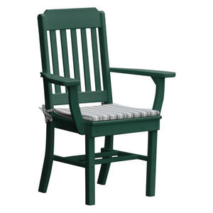 A & L Furniture Traditional Dining Chair w/ Arms Outdoor Chairs Aruba Blue