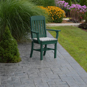 A & L Furniture Traditional Dining Chair w/ Arms Outdoor Chairs Aruba Blue
