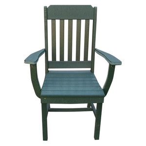 A & L Furniture Traditional Dining Chair w/ Arms Outdoor Chairs Aruba Blue