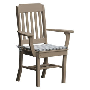 A & L Furniture Traditional Dining Chair w/ Arms Outdoor Chairs Aruba Blue
