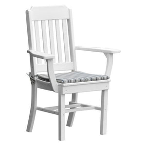A & L Furniture Traditional Dining Chair w/ Arms Outdoor Chairs Aruba Blue